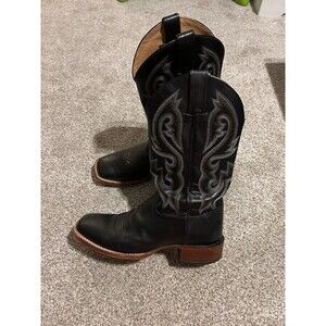 Cody James Men’s Western‎ Boots Square Toe Stockman Black Leather Size 10 D BBS5